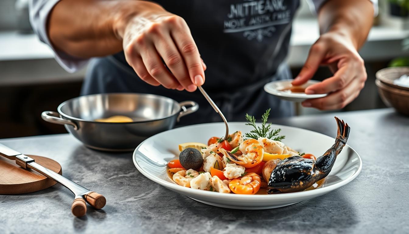 Balanced healthy meal prepared in a home kitchen